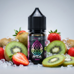 Avida CBD Chilled Kiwi Strawberry 1500mg CBD Vape Juice 30ml bottle with fresh kiwi, strawberries and crushed ice