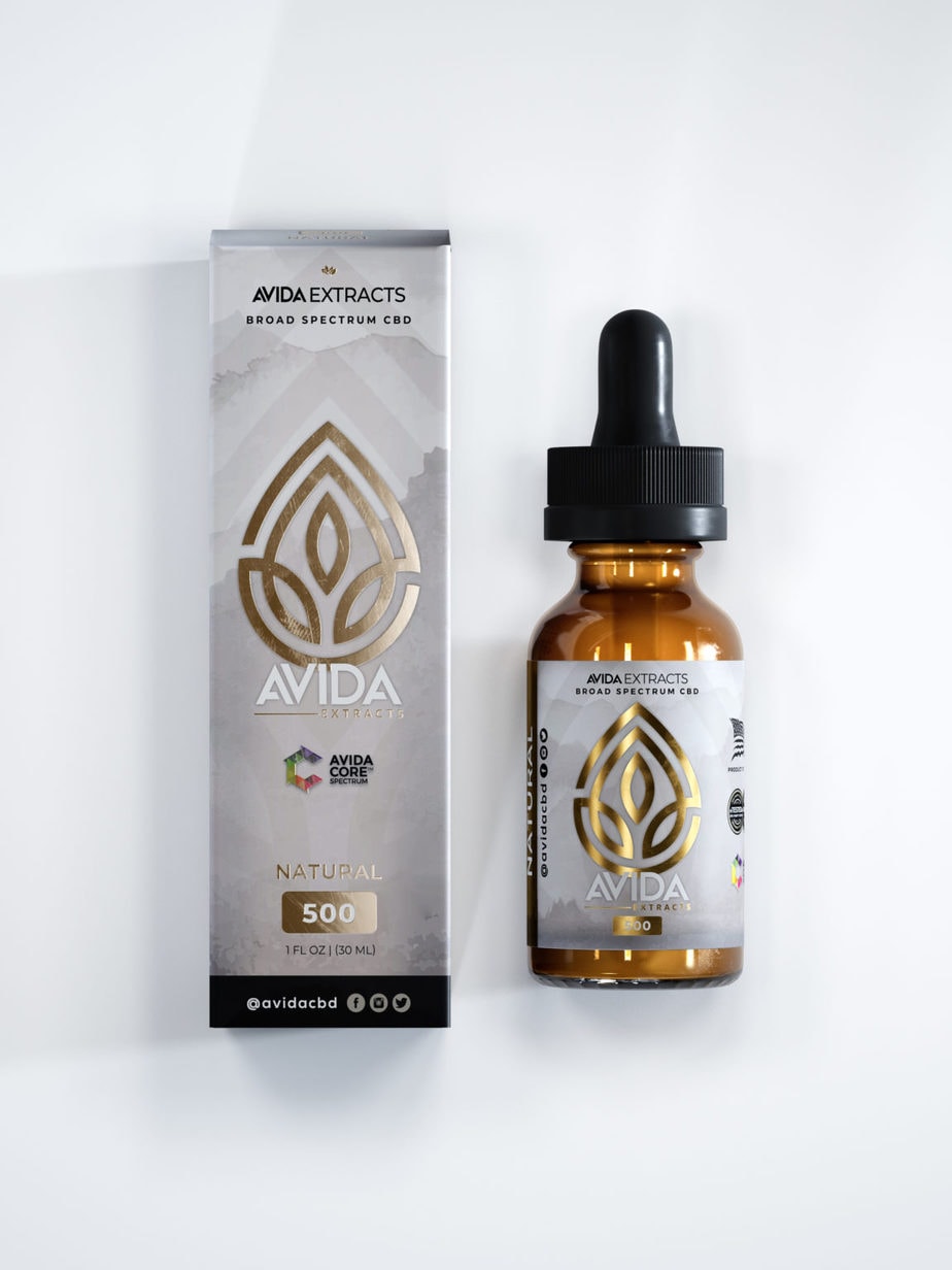 Natural Broad Spectrum CBD Oil and Box