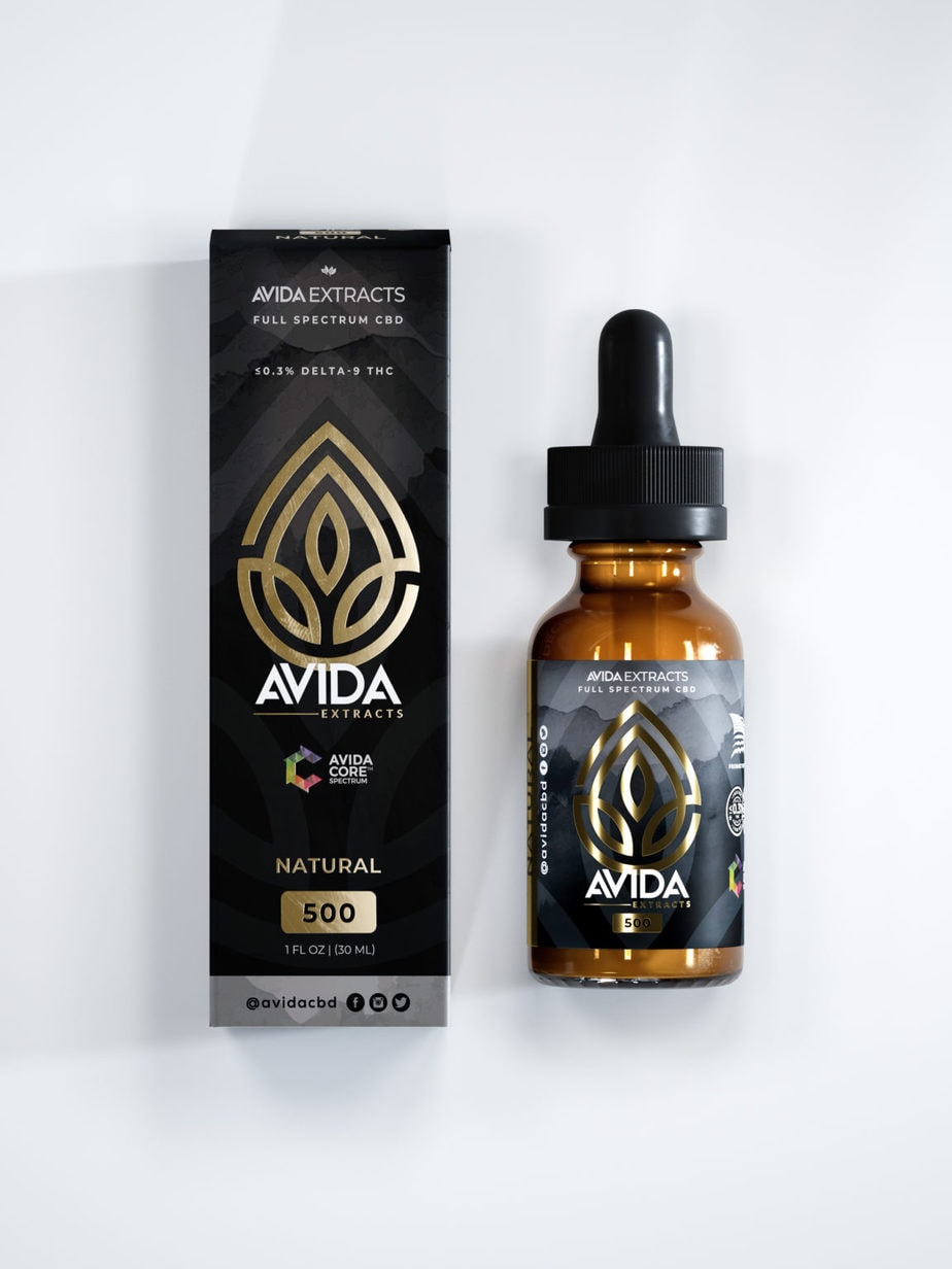 Natural Full Spectrum CBD Oil and Box