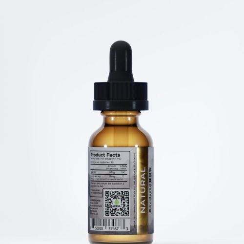 Natural Broad Spectrum CBD bottle back