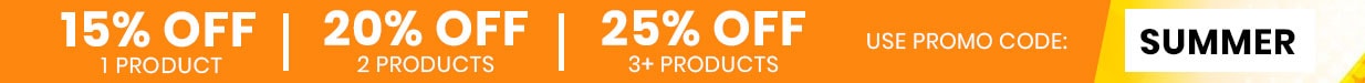 152025-promo-sale-large 15% off 1 product, 20% off 2 products, 25% off 3+ CBD products with coupon code Summer