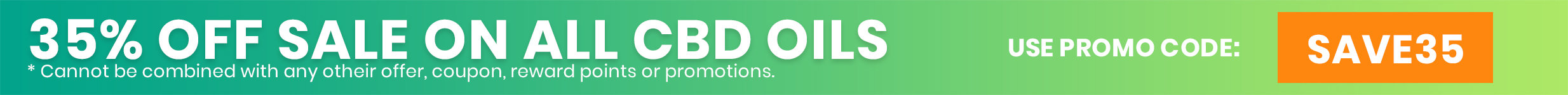 35% off all CBD oils category
