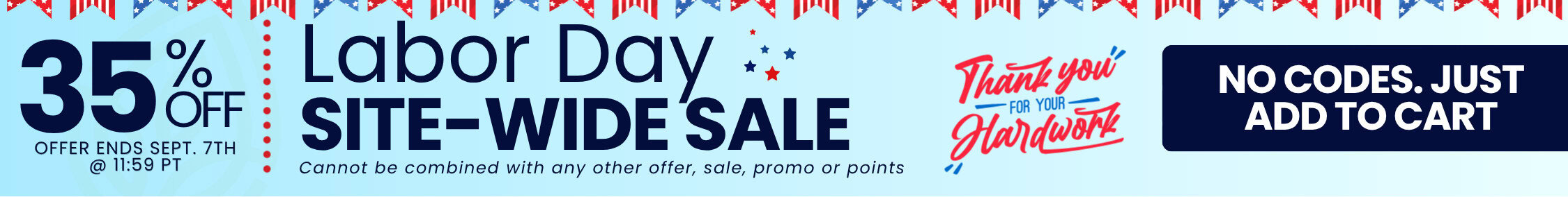 Shop CBD and 35% off this labor day.