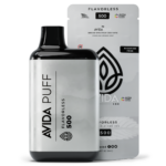 Avida puff 500mg 8ml vape pen with packaging.